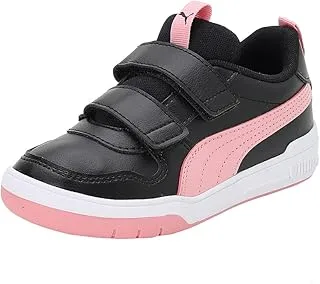 PUMA Boys/Unisex Puma Multiflex SL V PS Puma Black-Peony Sportstyle Kids Sneakers