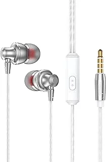 Tingwode T200 Wired Music Earphone Simple Design Contains HD Stereo Sound Quality With Microphone And Answer Calling Function Practical For Mobile Phone 1.2 Meter - Silver