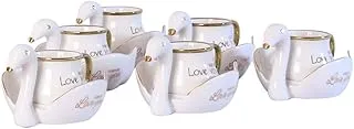 Andalus Porcelain Coffee Cup with Saucer 12-Pieces Set