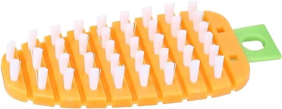 Carrot Shape Vegetable Brush Potato Scrubbing Brush Fruit Cleaner Kitchen Scrubber(Orange)