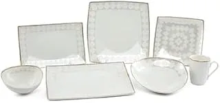 Lotus 1002789 Demla Porcelain Dinner Set 33-Pieces, White