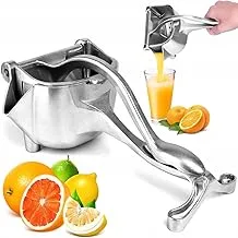 Dhqkqg Lemon Squeezer Hand Press, Manual Citrus Juicer, Lemon Squeezer Stainless Steel, Lemon Squeezer for Preparing Limes, Oranges and Apple Juice, Press the Lever for Maximum Juice Production