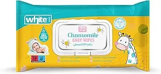 White Baby Wipes 72 Tissues [ Chamomile ]