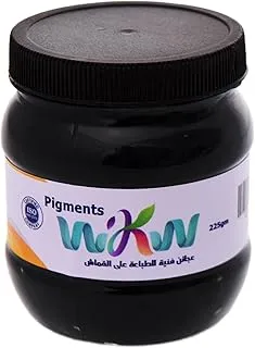 WKW High Quality Fabric Printing Pigments Color 225g For Professional Craft Paint, Art, Artists Beginners, Rocks, Wood, Fabric - Black