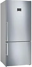 Bosch Refrigerator Series 6 with freezer at bottom, Net Capacity 526 Liter, Multi Airflow-System, Stainless steel (with anti-fingerprint), KGN76CI3E8