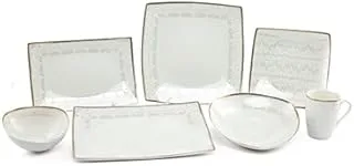 Lotus 1002783 Demla Porcelain Dinner Set 33-Pieces, White