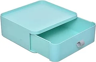 Make Up Storage, Storage and Drawer Organizer, Multi-layer Drawer Storage Box Stationery Jewelry Makeup, Accessories Tool Desktop Organizer Container (Mint Green)