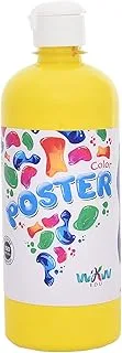 WKW High Quality Poster Color 600Ml For Professional Craft Paint, Art, Artists Beginners, Rocks, Wood, Fabric - Yellow