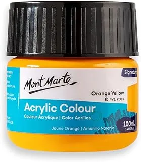 Monte Marte MSCH1007 Acrylic Colour Paint 100 ml, Orange Yellow