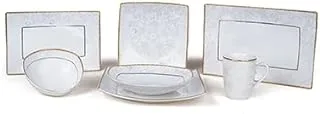 Lotus 1000302 Demla Porcelain Dinner Set 33-Pieces, White