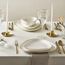 Karaca Streamline Triangle Porcelain 24 Piece Dinner Set For 6 People