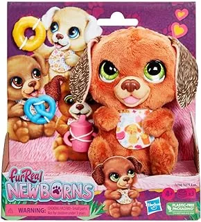 Hasbro FurReal Newborns puppy interactive plush toy pet is a soft, For 4 years and above