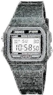 Casio Watch for Men F-91W-1DG Digital Resin Band Black