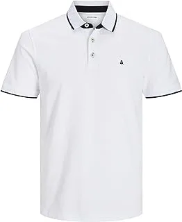 Jack & Jones Men's Paulos Short-Sleeves Polo T-Shirt, M - White