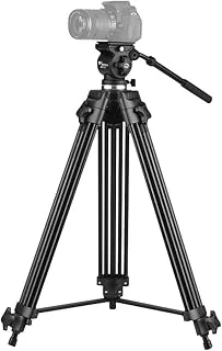 Weifeng WF-717 1.5m Aluminum Alloy Tripod with Fluid Hydraulic Head for Canon Nikon Sony