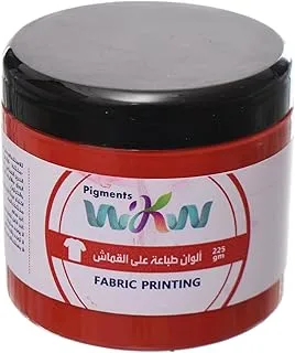 WKW High Quality Fabric Printing Pigments Color 225g For Professional Craft Paint, Art, Artists Beginners, Rocks, Wood, Fabric - Red