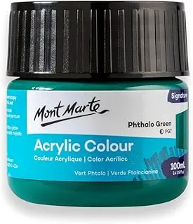 Monte Marte MSCH1024 Acrylic Colour Paint 100 ml, Phthalo Green