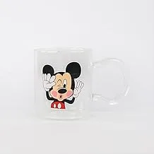 360 Degree Disney Mickey-Shaped Thermal Pyrex Glass Mug, 250 ml Capacity