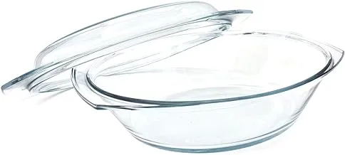 Simax Oval Heat-Resistant Dish with 3.6 L Lid, one size, clear