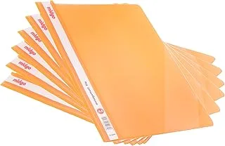 Midgo D-320A Management File A4 Display Book Project Folders Presentation Folder with Plastic Sleeves File Folders Paperwork Document Organiser Holder - Orange