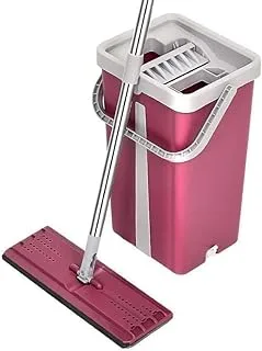 Mop Bucket with Flat Mop Suitable for All Types of Smooth Floors