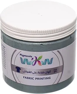 WKW High Quality Fabric Printing Pigments Color 225g For Professional Craft Paint, Art, Artists Beginners, Rocks, Wood, Fabric - Light Teal