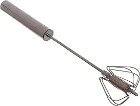 Stainless Steel Egg Whisk With Pressing Handle - Silver