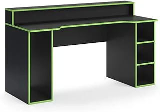 Vicco Roni Gaming Table, Black/Green, 160 x 65 cm