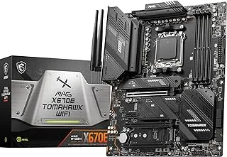 اللوحة الأم MSI MAG X670E TOMAHAWK WIFI، ATX - تدعم معالجات سلسلة AMD Ryzen 7000، AM5-80A SPS VRM، تعزيز ذاكرة DDR5 6600+MHz/OC، PCIe 5.0 x16، M.2 Gen5، Wi-Fi 6E