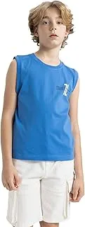 DeFacto Boys Regular Fit Crew Neck Sleeveless Knitted Athlete B6161A8 T-Shirt