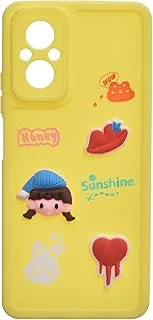 Sweets High Quality Silicone Back Cover With 3D Shapes For Robust Protection Against Drops Impacts For Realme C67 - Yellow