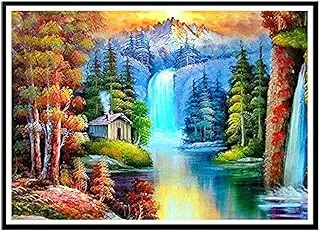 5D DIY Diamond Painting Kit - Mountain Waterfalls- Decoration 40x30cm