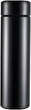 JY_shop Stainless Steel Sports Water Bottle –Temperature Display, Double Wall Vacuum Insulated Water Bottle, Keep Hot Cold, Keeps Water Cold 6 hours and Hot for 6,Leakproof-(Black, 500ML)