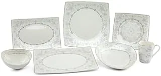 Lotus 1002818 Demla Porcelain Dinner Set 33-Pieces, White