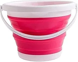 m j 10 LTR Foldable Silicone Multi Purpose cleaning Bucket Collapsible Basin Bowl for Travel, Camping, Hiking, Garden, Water, Fishing, bathroom