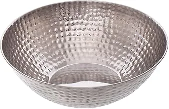 Mio Mazag Hammered Stainless Steel Bowl - Silver, 40cm