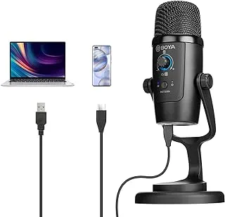 Boya BY PM500 Plastic Microphone With USB Cable And Stand - Black