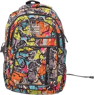 Fabric Zipper Backpack Containing Two Bottle Holder With Modern Design And Practical For Kids - MultiColor