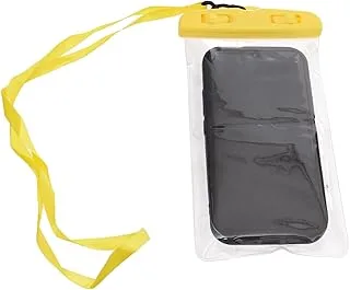 G-Power Silicone Waterproof Mobile Phone Cover With Hard Lock To Protect Phone From Water And Strap Compatible For Different Mobile Phone Model - Clear Yellow