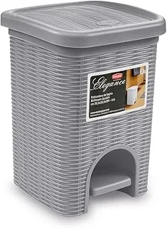 Stefanplast Bathroom dustbin ELEGANCE stone grey 30132