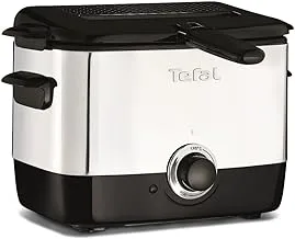 Tefal FF220040 Mini Deep Fryer, (2 Portions), 0.6 Kg Capacity, 1000 W, Stainless Steel