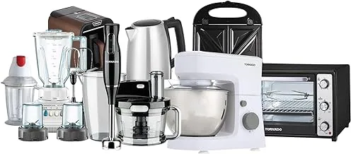 El- Araby Tornado Bundle [Electric Blender MX900/2,Hand Blender THB-1000MK,Electric Oven TEO-46NE(K),SM TST700, Kettle TKS-2217E,Kitchen Machine SM-600T,Chopper CH-400BL & Turkish Coffee TCME100S-PRO]