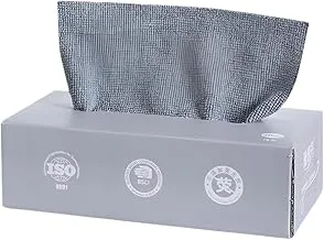 Xfopz Microfiber Cleaning Cloths, Reusable Cleaning Towels in Box, Microfiber Lint Free Multi-Purpose Towel, 7.9''x7.9'' 20 Sheets (Grey)