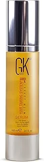 GK HAIR Global Keratin 100% Organic Argan Oil Anti Frizz Hair Serum (3.4 Fl Oz/100 ml) Styling Smoothing Strengthening Hydration & Nourishing Heat Protection Shine Frizz Control Dry Damage Hair Repair