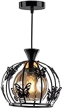 Nagafa Shop RB1241 1 Bulb Modern Butterfly Pendant Lamp, Black