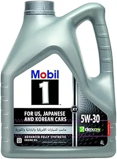 Mobil 1 X1 5W-30 Motor Oil with Bosch Filter for Mitsubishi/Nissan/Fiat 4-Liter