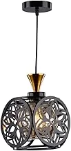 Nagafa Shop RB1240 Modern Eiffel Flower Pendant with 1 Bulb, Black