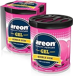 Areon gel freshener -gel scent phrase in a metal box in the form of a sweater - produced by the Bulgarian company Areon - with the smell of Bubble Gum