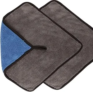 2Pcs Car Drying Towel,Soft Absorbent Microfiber Cleaning Cloth For Super Thick Cleaning Towels, Glass, Stainless Steel, Table, Window Cleaning Cloth - Dry And Tasteless (blue)