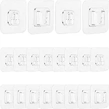 Double Sided Adhesive Wall Hooks - Heavy Duty Adhesive Hooks for Frame Installation, Multipurpose Transparent Adhesive Hooks Waterproof Oil-Proof (15)